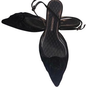 Giorgio Armani slingback velvet sandals